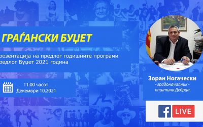 Градоначалникот Ногачески одржа јавна презентација на предлог програмите и буџетот за 2021 година