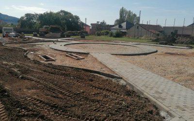 Во тек е  изградбата на Парк  во село Требеништа, со детско игралиште
